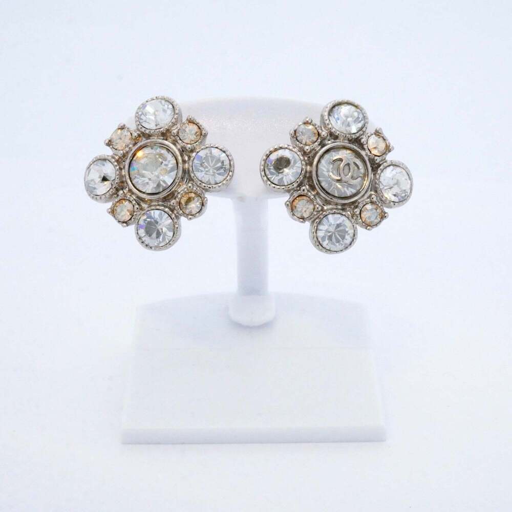 CHANEL Silver Logo Earrings - Picture 2 of 6